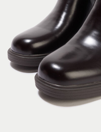 Bottines &agrave; talon marron femme