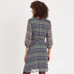 Robe &eacute;vas&eacute;e manches 3/4 noir femme