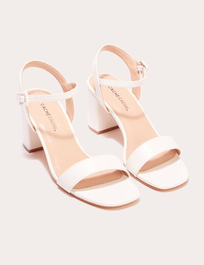 Sandales à talons blanc femme