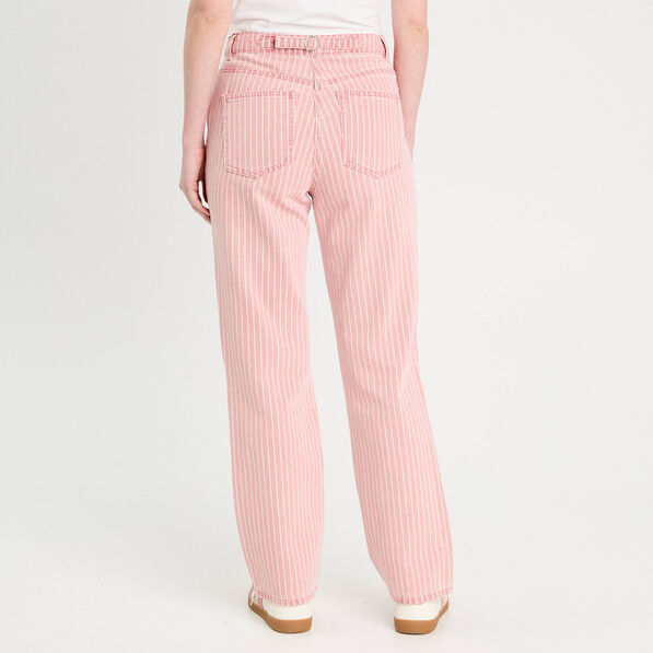 Jeans large rose clair femme
