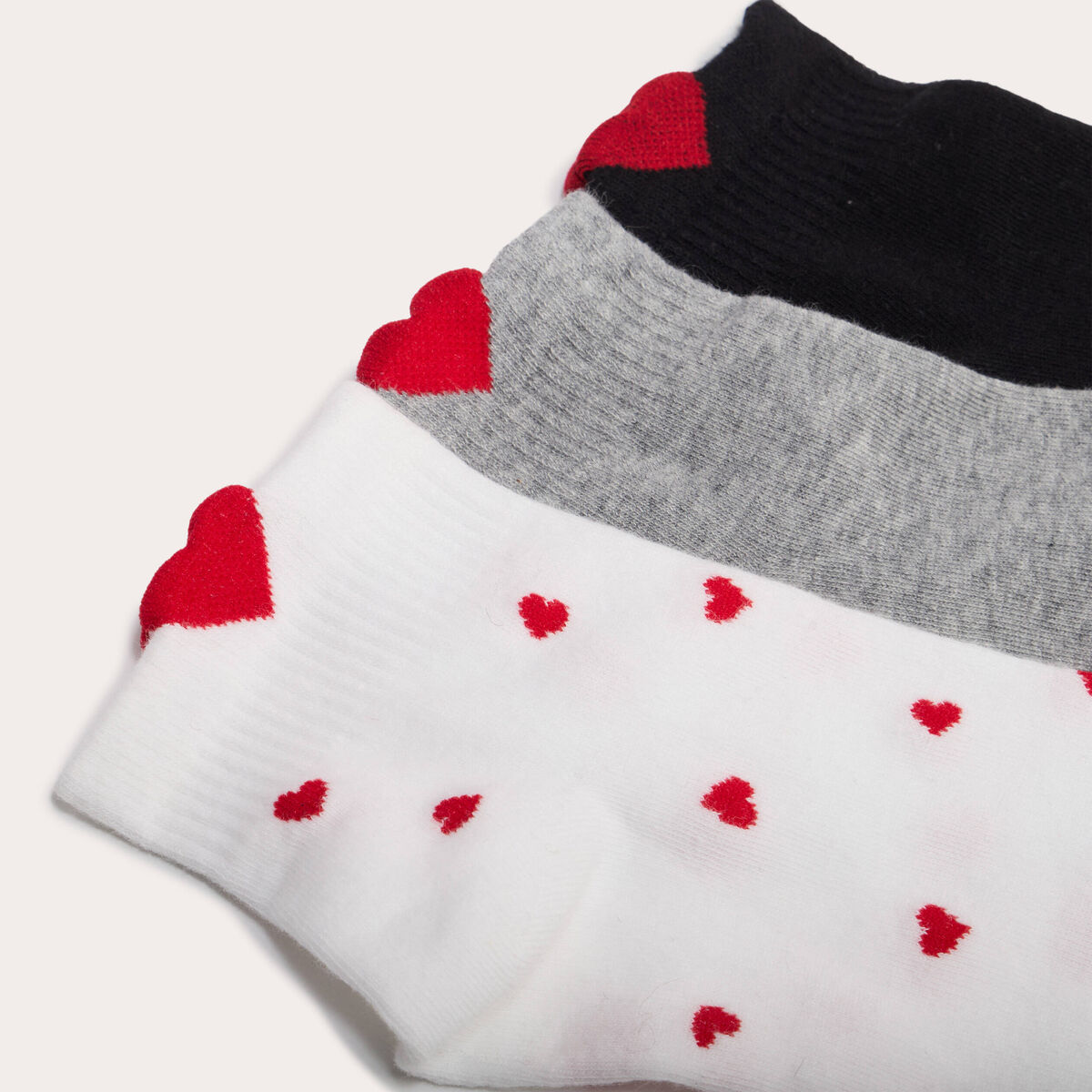 Lot de 3 paires de chaussettes fantaisie noir femme