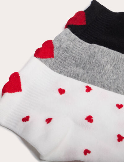 Lot de 3 paires de chaussettes fantaisie noir femme