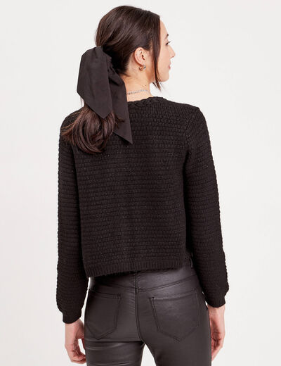 Veste manches longues noir femme