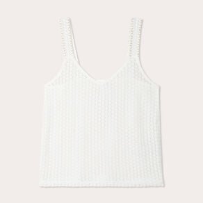 debardeur effet crochet ecru femme Débardeur effet crochet ecru femme