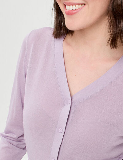 Gilet manches longues parme femme