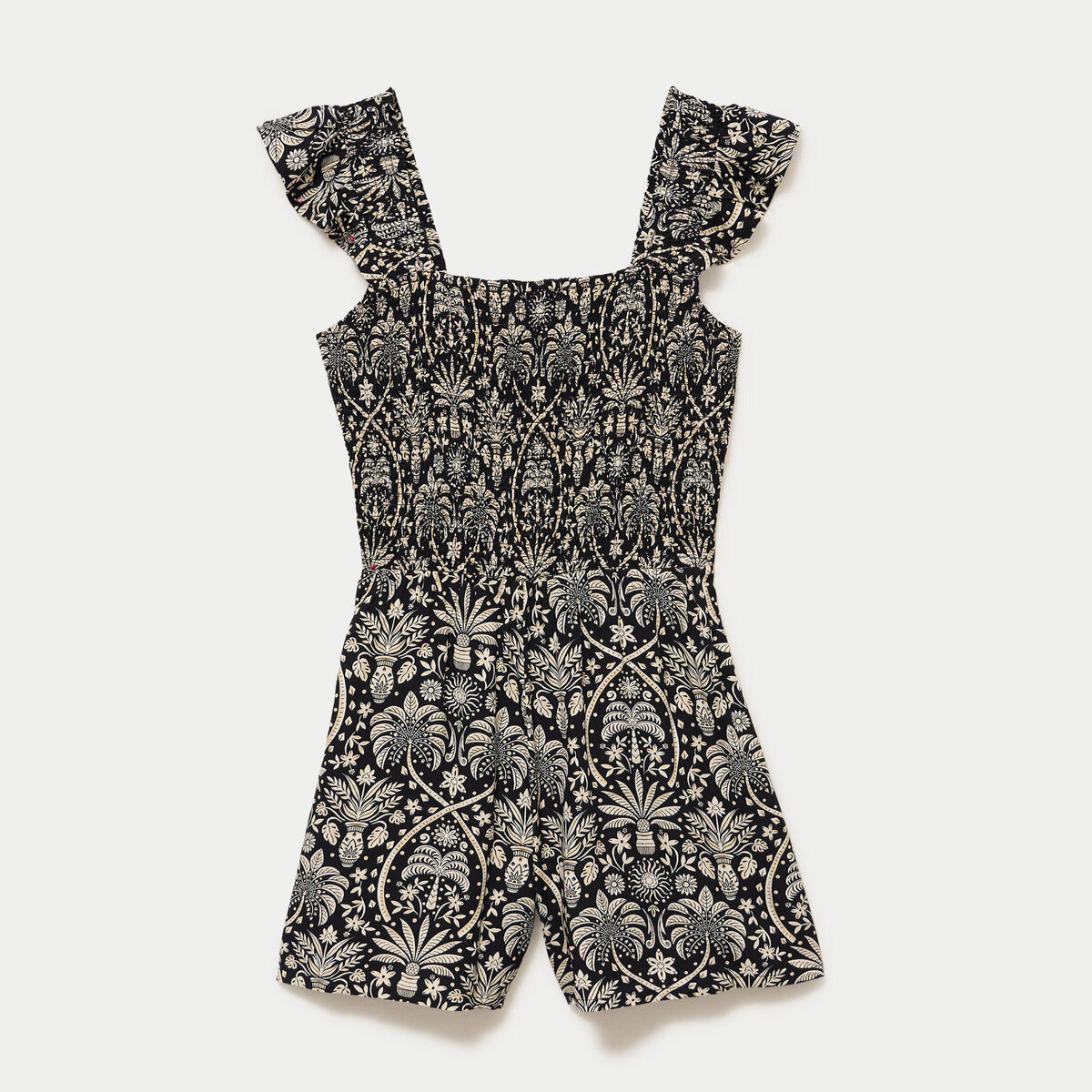 Combishort coupe large noir femme