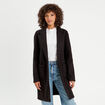Manteau ample bouclette noir femme