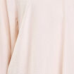 Blouse oversize col v manches longues ecru femme