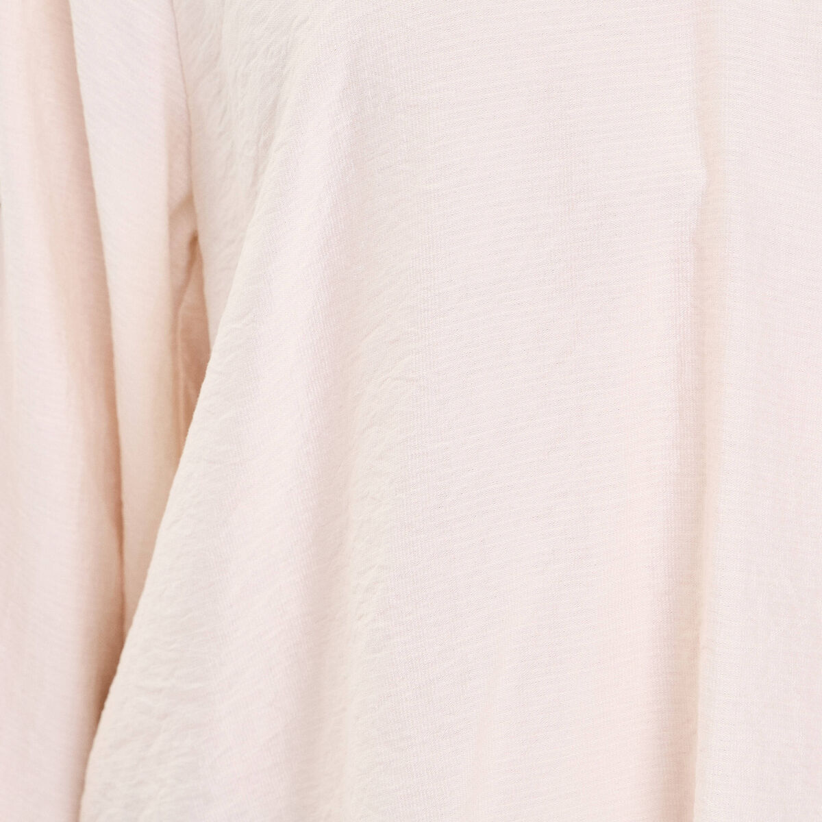 Blouse oversize col v manches longues ecru femme