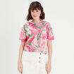 T-shirt manches courtes rose fushia femme