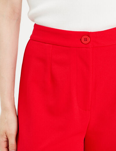 Pantalon large rouge femme