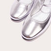 Ballerines plates gris argent femme