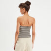 Bandeau cropped bustier blanc femme