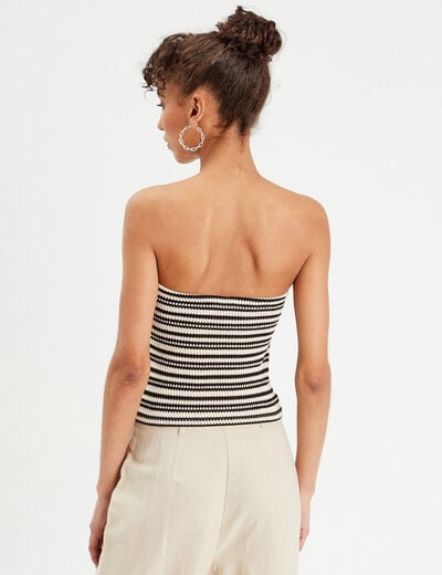 Bandeau cropped bustier blanc femme