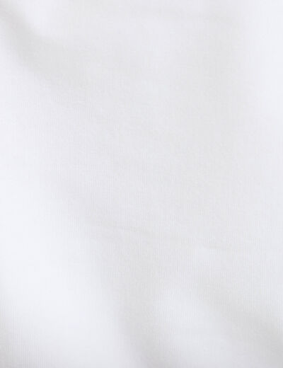 T-shirt ajust&eacute; col bateau sans manches blanc femme