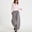 Pantalon bootcut taille basse gris femme