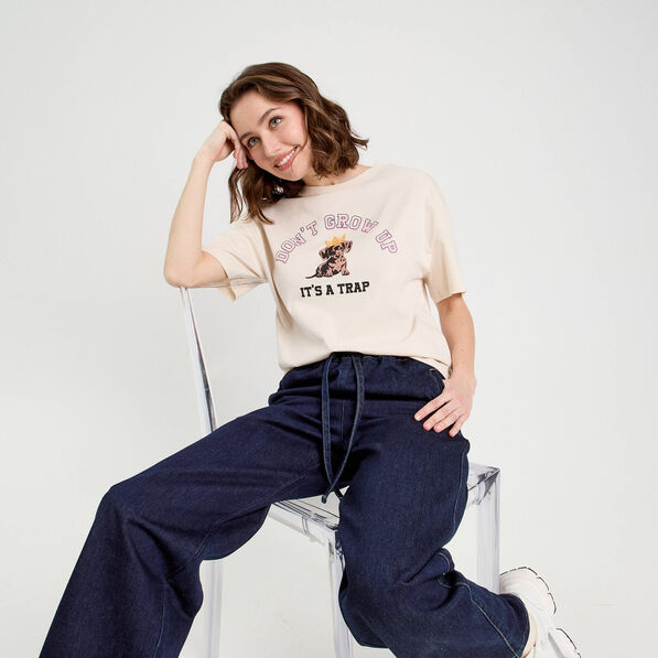 t shirt manches courtes ecru femme T-shirt manches courtes ecru femme