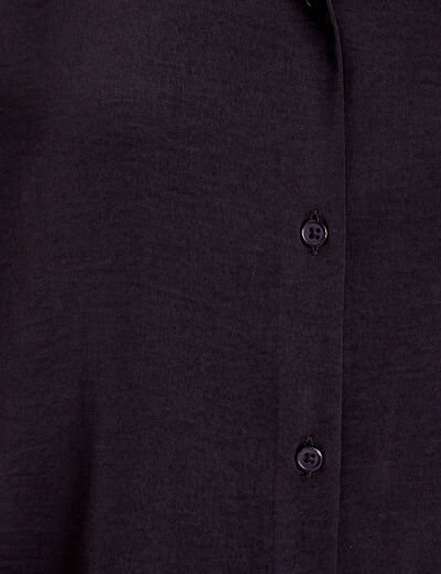 Chemise manches longues noir femme
