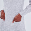 Robe pull droite gris clair femme