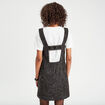 Robe chasuble droite tweed noir femme