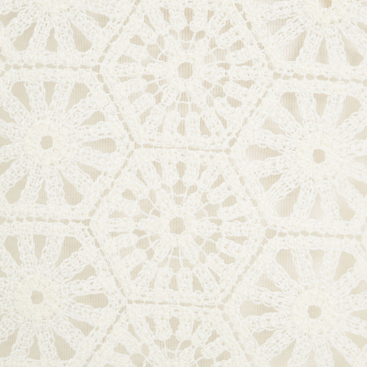 Débardeur 2-en-1 crochet ecru femme