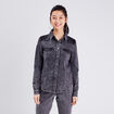 Chemise manches longues denim gris femme