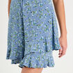 Combishort avec volants bleu foncé femme