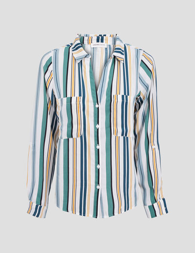 Chemise manches longues blanc femme