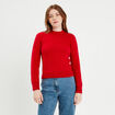 Pull manches longues rouge femme