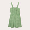 Robe évasée bretelles fines vert kaki femme