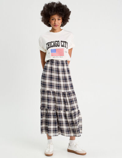 T-shirt manches courtes blanc femme