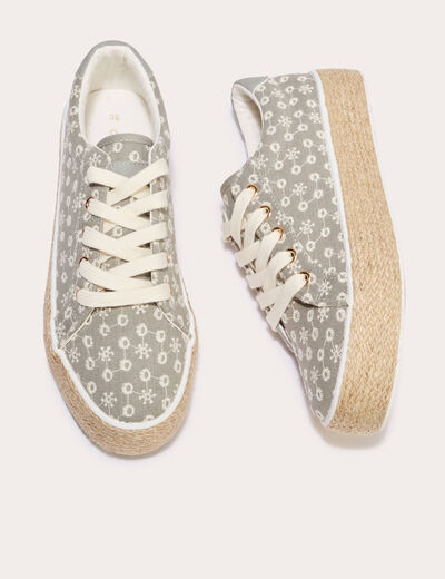 Espadrilles plates beige femme