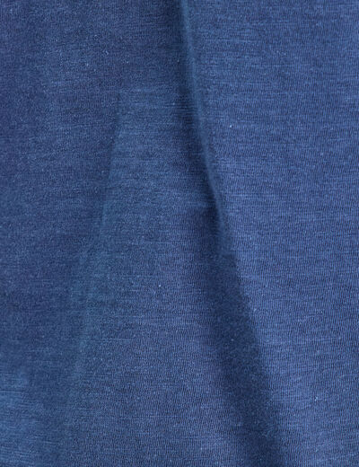 T-shirt manches courtes bleu foncé femme