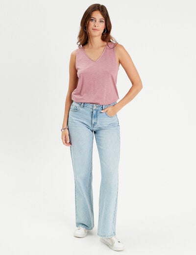 D&eacute;bardeur sans manches vieux rose femme