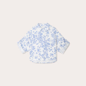 Chemise manches 3/4 blanc femme