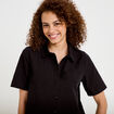 Chemise manches courtes noir femme