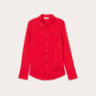 Chemise manches longues rouge femme