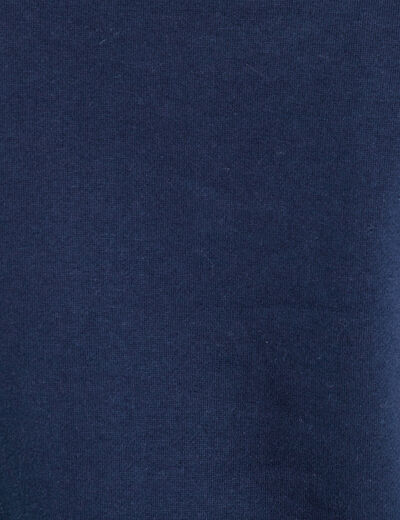 Sweat effet 2-en-1 chemise bleu marine femme