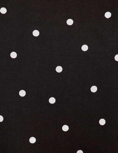 Chemise manches courtes nouée noir femme