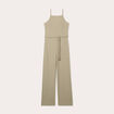 Combinaison pantalon bretelles vert kaki femme