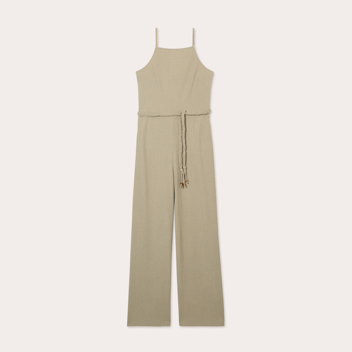 Combinaison pantalon bretelles vert kaki femme