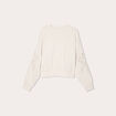 Sweat détails broderie ecru femme