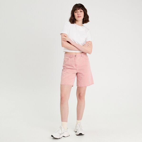 Bermuda large rose clair femme
