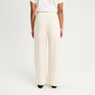 Pantalon droit ajouré ecru femme