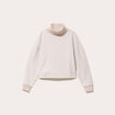 Sweat col roul&eacute; manches longues sable femme