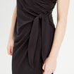 Robe midi portefeuille noir femme