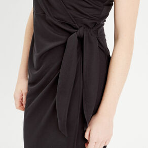 robe midi portefeuille noir femme Robe midi portefeuille noir femme
