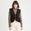 Gilet sans manches polaire noir femme