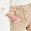 Jeans droit 5 poches sable femme