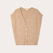 Gilet sans manches sable femme